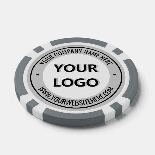 Modèle de jetons de poker avec logo et texte perso (Simple)