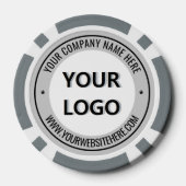 Modèle de jetons de poker avec logo et texte perso (Verso)