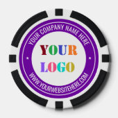 Modèle de jetons de poker avec logo et texte perso (Recto)
