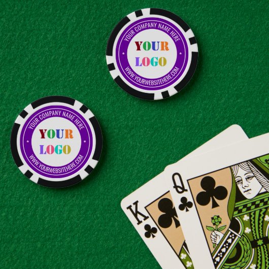 Modèle de jetons de poker avec logo et texte perso (Table de poker (double))
