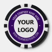 Modèle de jetons de poker avec texte de logo d'ent (Recto)