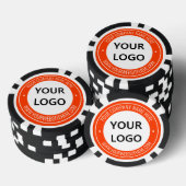 Modèle de jetons de poker avec texte de logo d'ent (Empiler)