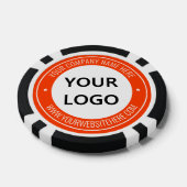 Modèle de jetons de poker avec texte de logo d'ent (Simple)