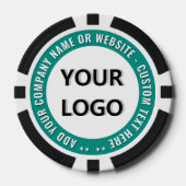 Modèle de jetons de poker avec texte de logo d'ent (Recto)