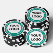 Modèle de jetons de poker avec texte de logo d'ent (Empiler)