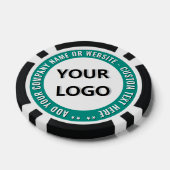 Modèle de jetons de poker avec texte de logo d'ent (Simple)