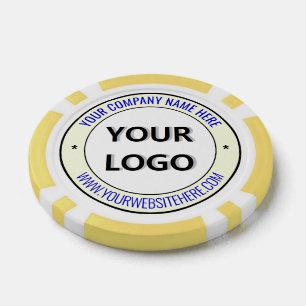 Modèle de jetons de poker avec texte personnalisé