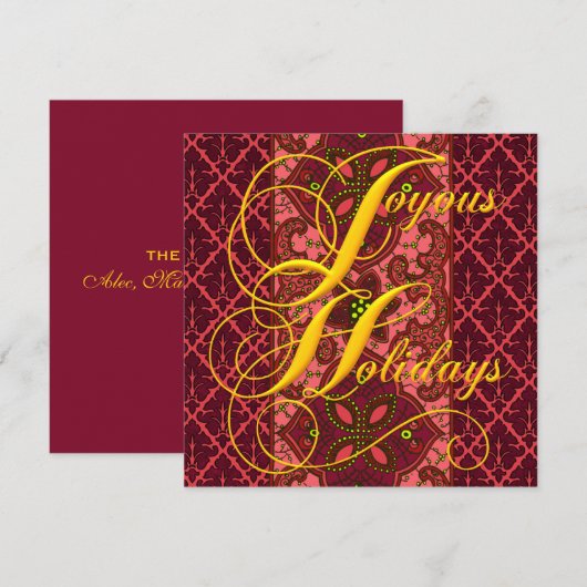 Modèle de Joyeuses Fêtes (Devant / Derrière)