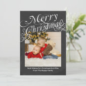 Modèle de Joyeux Noël avec police de défilement su (Debout devant)