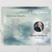 Modèle de la brochure du programme funéraire (Devant / Derrière)