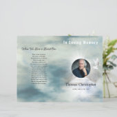 Modèle de la brochure du programme funéraire (Debout devant)