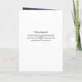 Modèle de la brochure du programme funéraire (Dos)