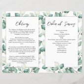 Modèle de la brochure du programme funéraire (Dos)