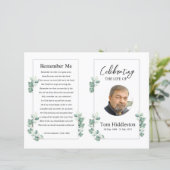 Modèle de la brochure du programme funéraire (Debout devant)