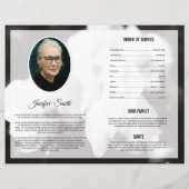 Modèle de la brochure du programme funéraire (Dos)