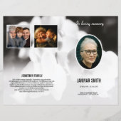 Modèle de la brochure du programme funéraire (Devant)