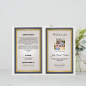 Modèle de la brochure funéraire (Debout devant)