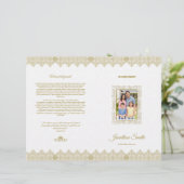 Modèle de la brochure funéraire (Debout devant)