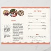 Modèle de la brochure funéraire (Dos)