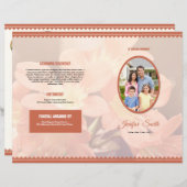 Modèle de la brochure funéraire (Devant / Derrière)