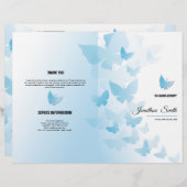 Modèle de la brochure funéraire (Devant / Derrière)