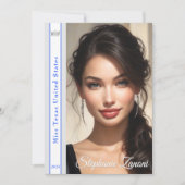 Modèle de la carte auto-graphique Sash Pageant (Devant)