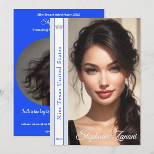 Modèle de la carte auto-graphique Sash Pageant