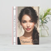 Modèle de la carte auto-graphique Sash Pageant (Debout devant)