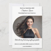 Modèle de la carte auto-graphique Sash Pageant (Dos)