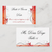 modèle de la carte d'affectation de siège mariage (Devant / Derrière)