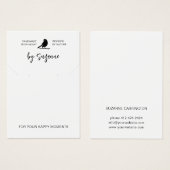 Modèle de la carte d'affichage de la bijouterie pe (Devant & derrière)