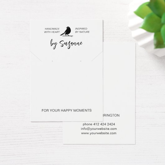 Modèle de la carte d'affichage de la bijouterie pe (Bureau)