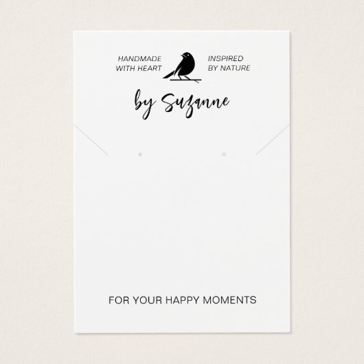 Modèle de la carte d'affichage de la bijouterie pe (Devant)