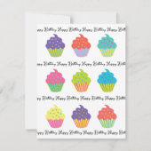 Modèle de la carte d'anniversaire Cupcake (Devant)