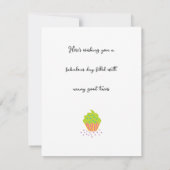 Modèle de la carte d'anniversaire Cupcake (Dos)