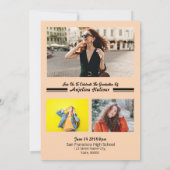 Modèle de la carte de Faire-part de diplôme (Dos)