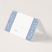 Modèle de la carte de Mariage bleu vintage (Front)