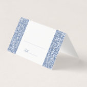 Modèle de la carte de Mariage bleu vintage (Back)