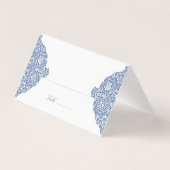 Modèle de la carte de Mariage bleu vintage (Back)