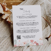 Modèle de la carte de Mariage fleur sauvage