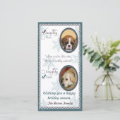 Modèle de la carte de Noël à deux chiens (Debout devant)