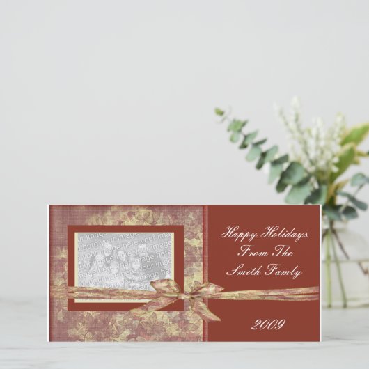 Modèle de la carte de Noël du concepteur (Debout devant)