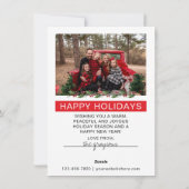 Modèle de la carte de Noël immobilier (Dos)