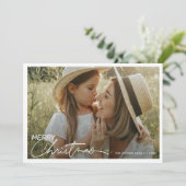 Modèle de la carte de Noël personnalisée simple (Debout devant)