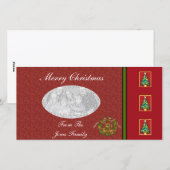 Modèle de la carte de Noël photo (Devant / Derrière)
