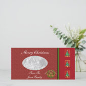 Modèle de la carte de Noël photo (Debout devant)