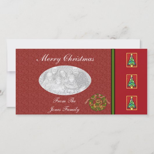 Modèle de la carte de Noël photo (Devant)