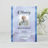 Modèle de la carte de prière funéraire (Debout devant)