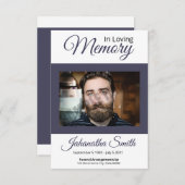 Modèle de la carte de prière funéraire (Devant / Derrière)