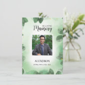 Modèle de la carte de prière funéraire (Debout devant)